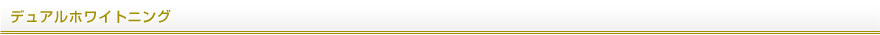 デュアルホワイトニング